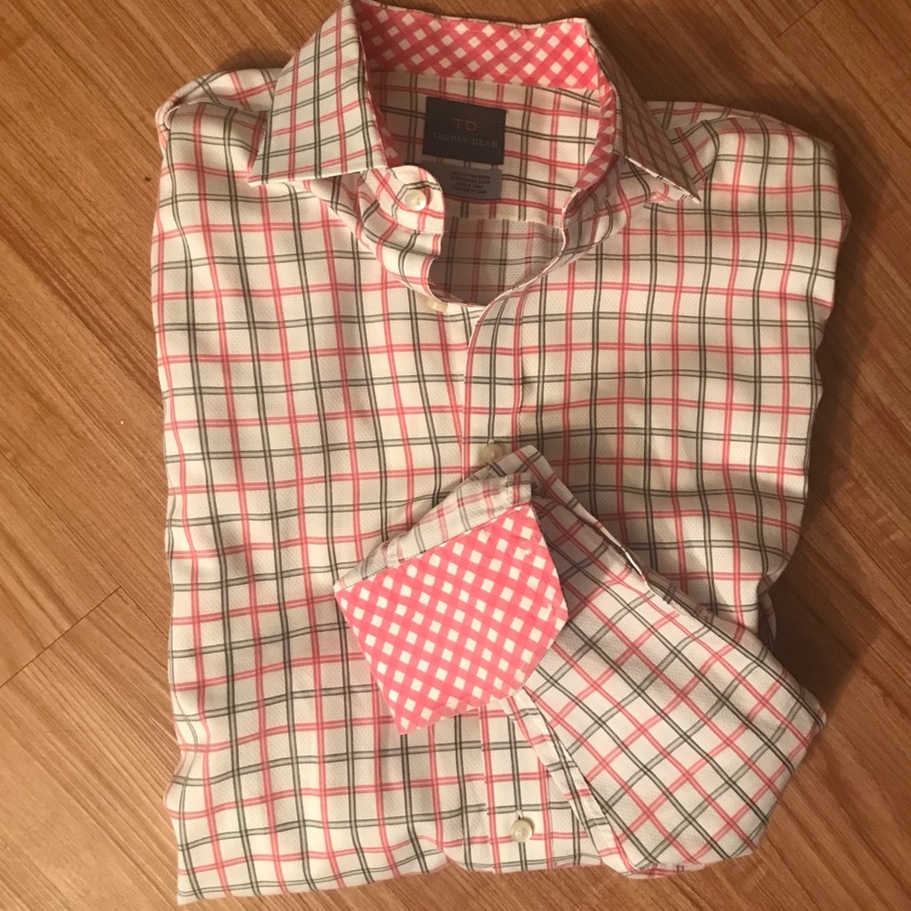 Thomas Dean Performance Sport Shirt Size L